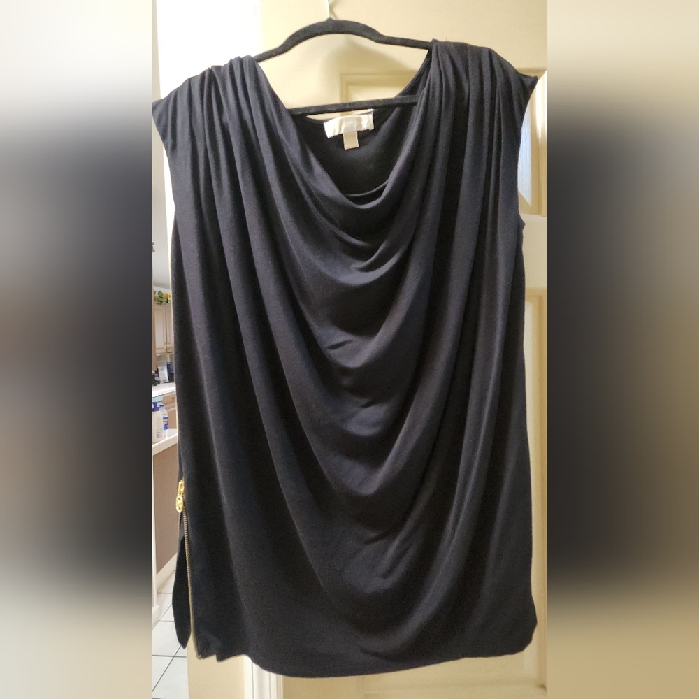 MICHAEL Michael Kors Black Drape Tunic